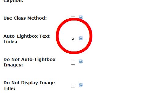 Lightbox Plus ColorBox テキストリンク設定