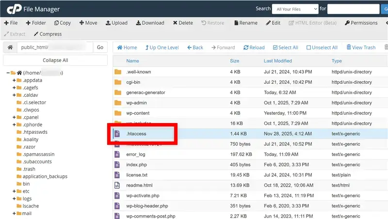 WordPress .htaccessを編集